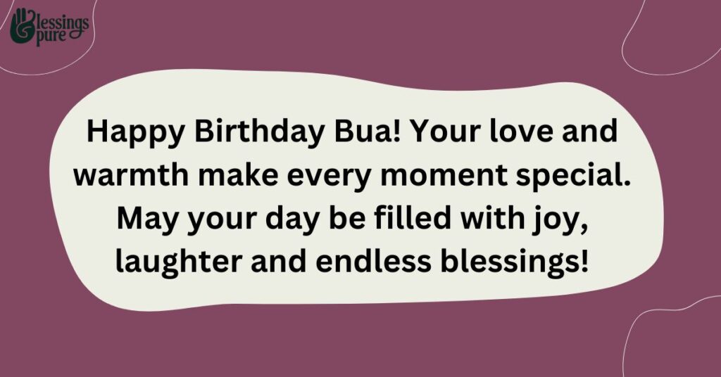 Emotional Birthday Wishes for Bua