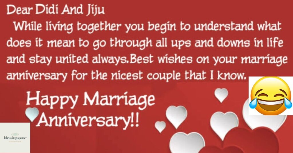 Funny Wedding Anniversary Wishes for Didi and Jiju