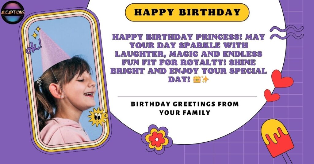 Playful Birthday Wishes for a Princess