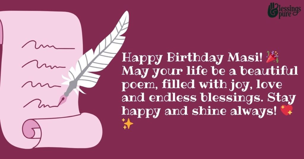 Poetic Birthday Wishes for Masi