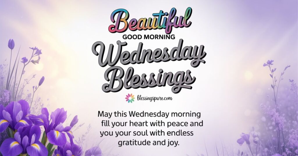 Beautiful Good Morning Wednesday Blessings